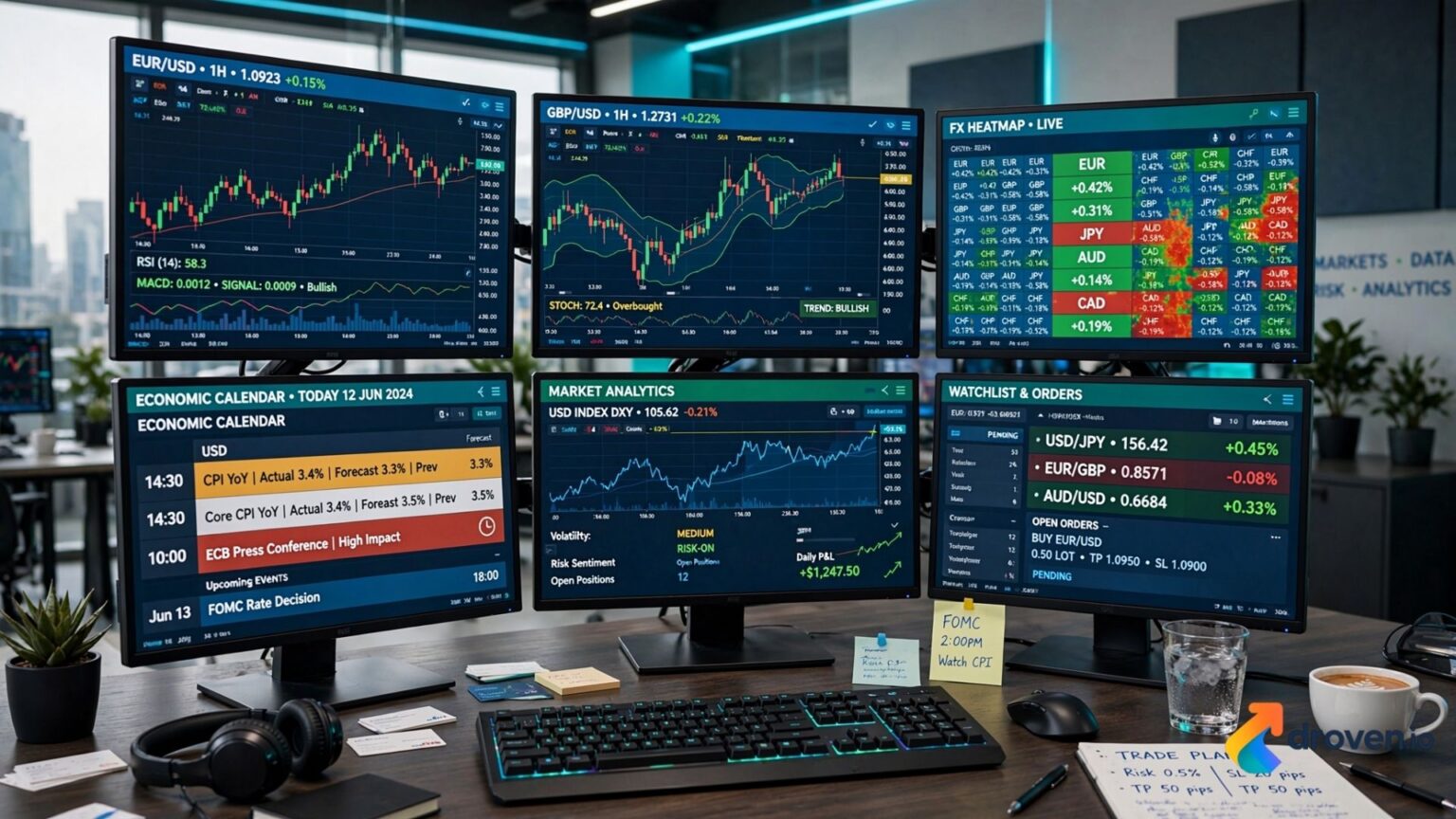 Vantage forex trading guide showing currency charts, technical analysis, and forex market trading platform