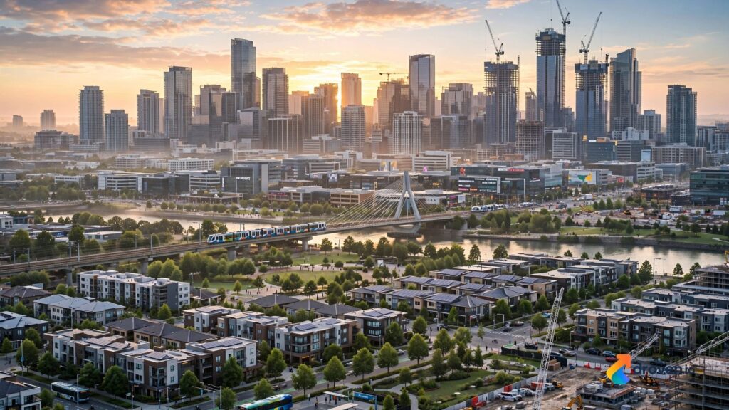 Modern fastest growing metro with expanding skyline, infrastructure, and residential communities