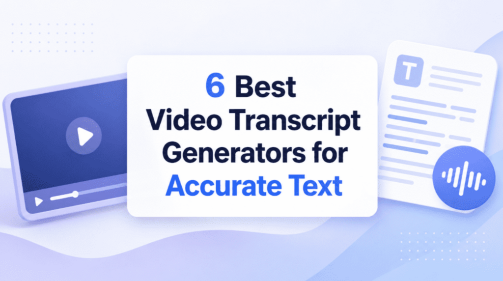 Best Video Transcript Generators for Accurate Text
