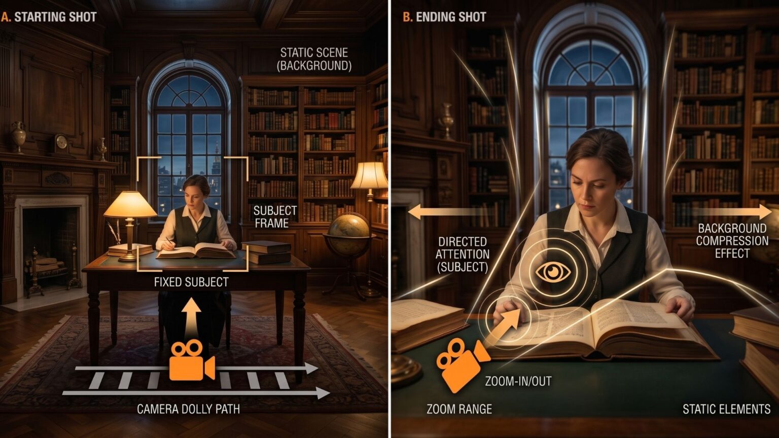 How to Use Camera Movement to Direct a Viewer's Attention in a Static Scene