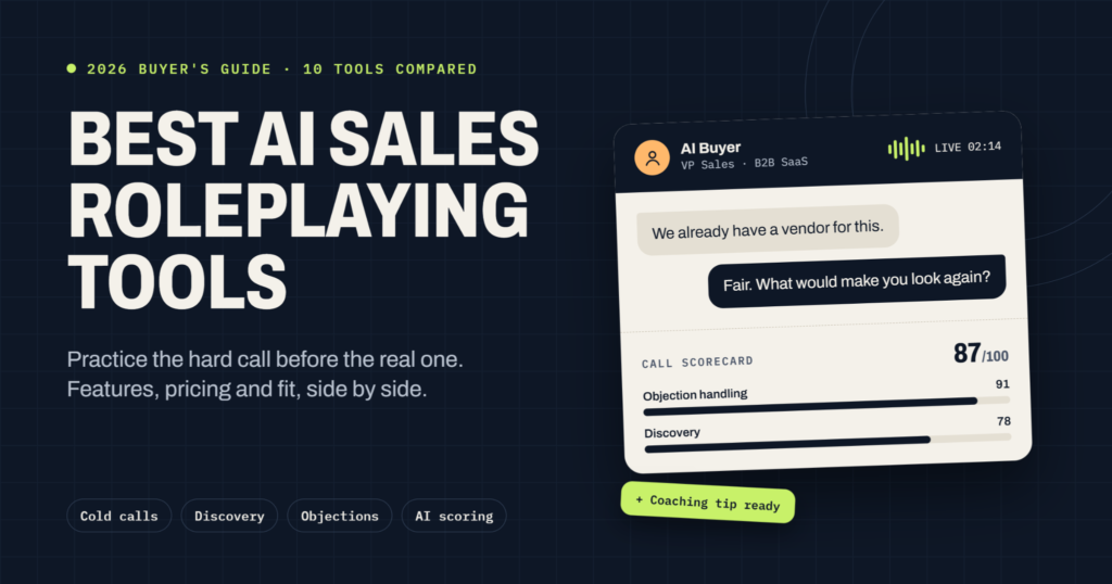 7 Best AI Sales Roleplaying Tools in 2026