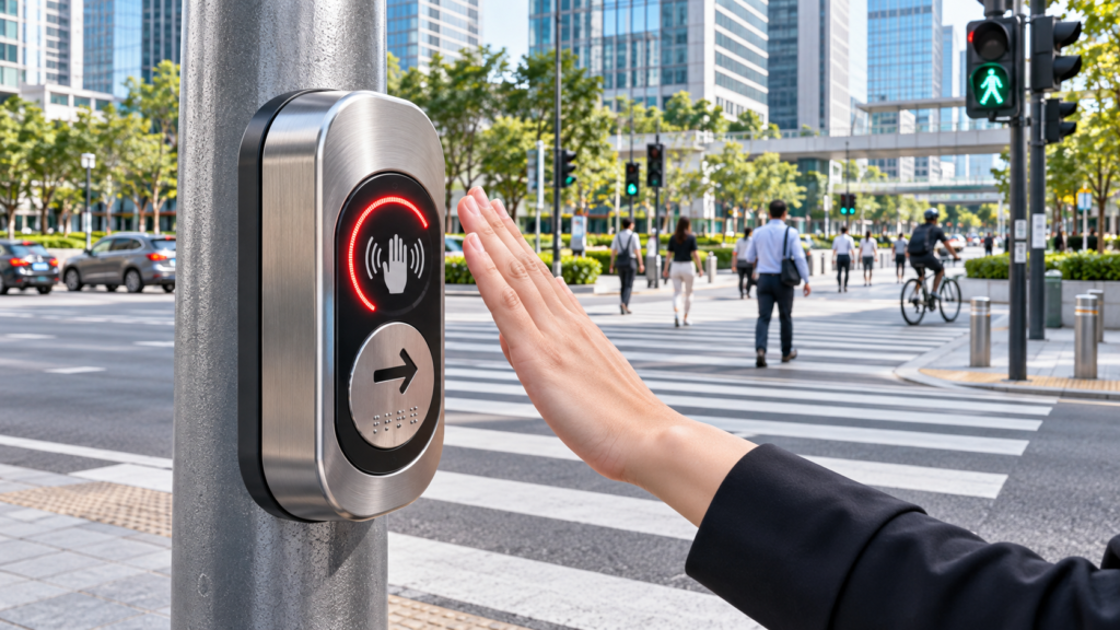 How a Contactless Push Button Improves Pedestrian Crossings