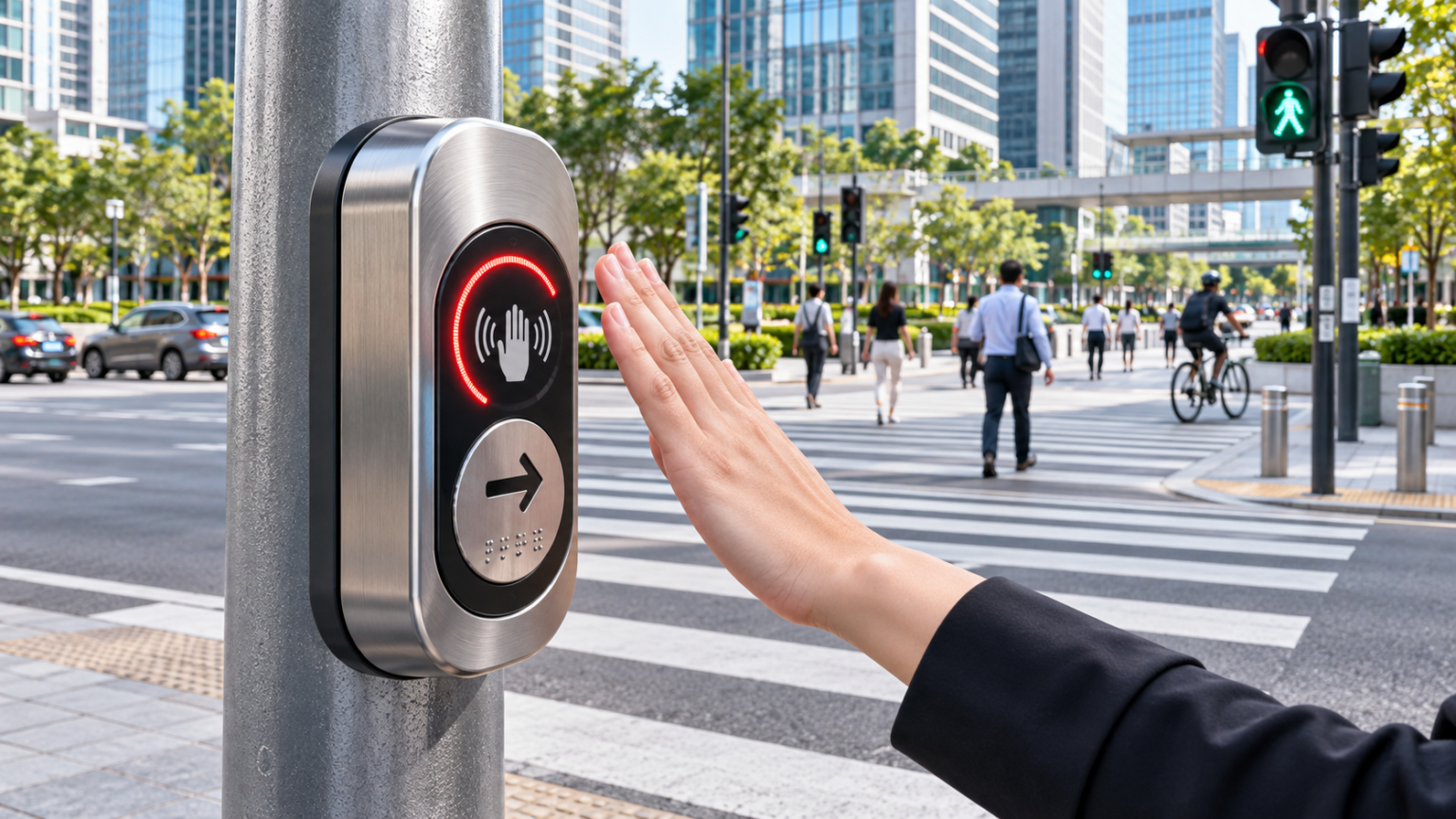 How a Contactless Push Button Improves Pedestrian Crossings