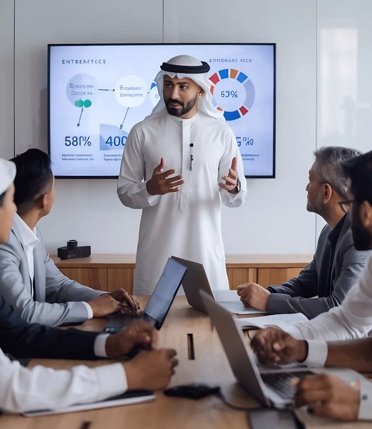 Recruitment professionals interviewing candidates for a job opportunity in Abu Dhabi