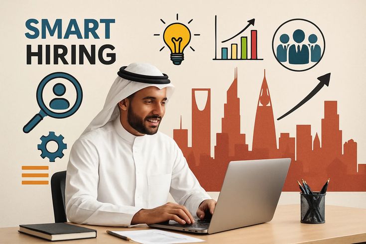 Recruitment professionals discussing staffing solutions and GRO services for businesses in Al Khobar