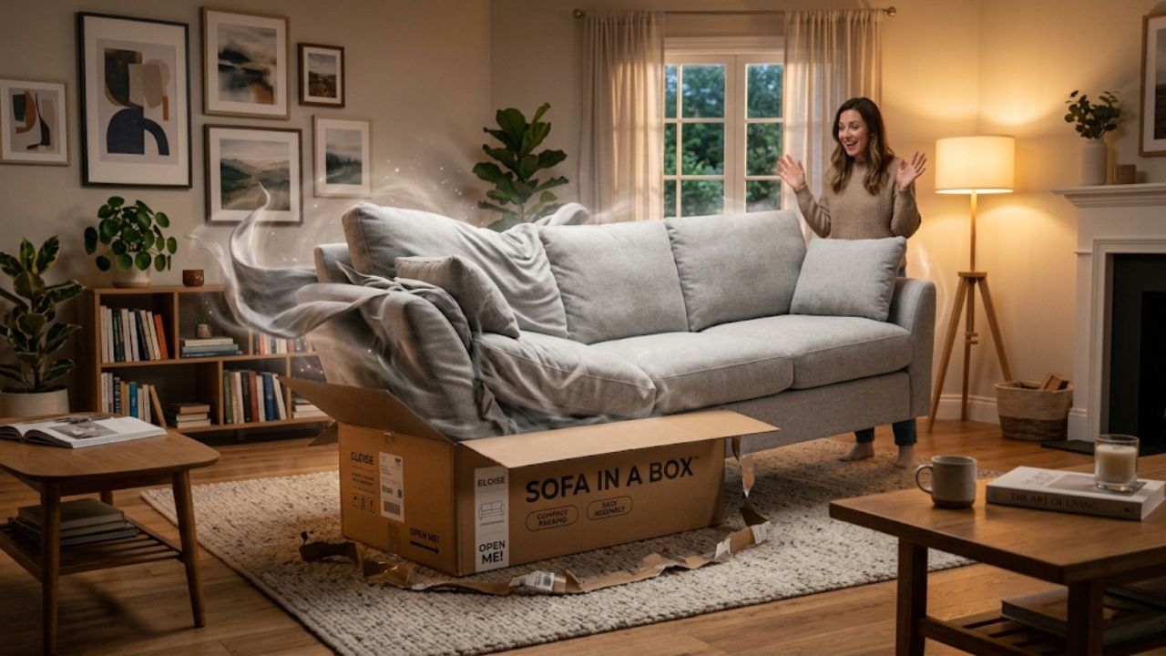 Compressed sofa delivery